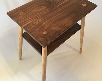 Handmade Walnut Side Table 19"