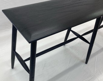 Black Counter Height Oak Bench 50"