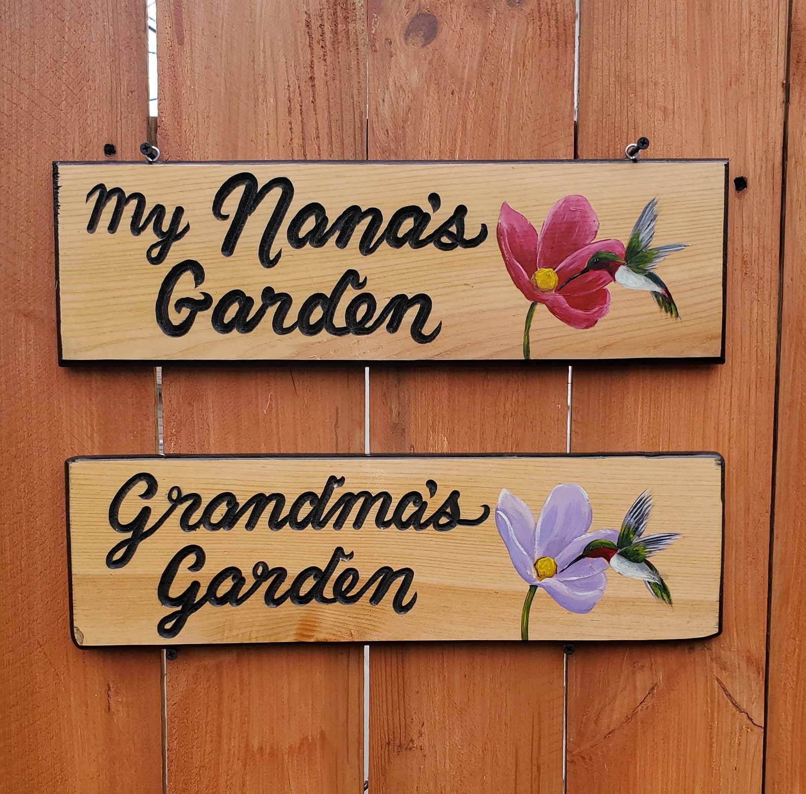 Sunflower Garden Sign Custom Carved Garden Signs Personalized Etsy