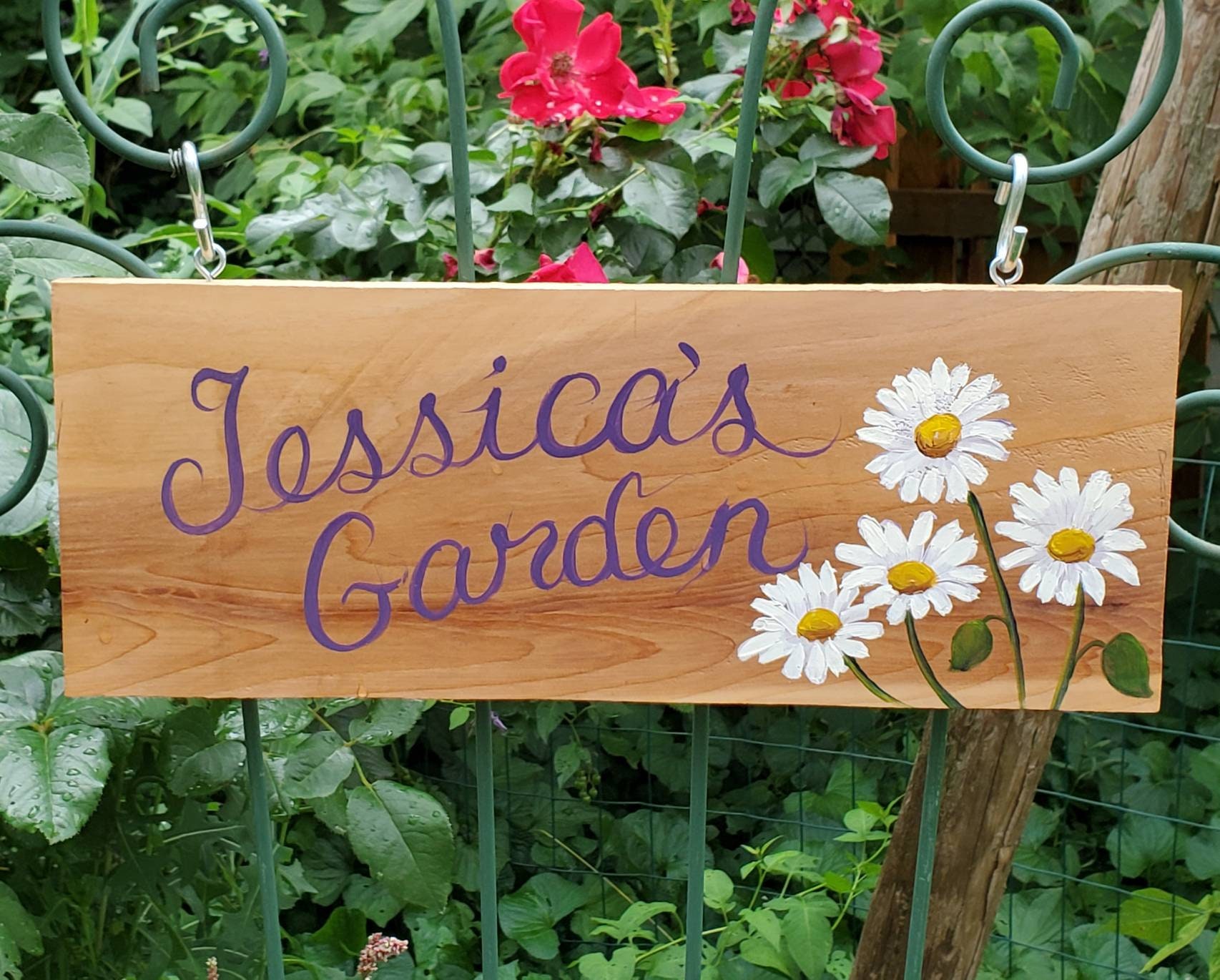 Flower Garden Sign Custom Flower Garden Sign Personalized Etsy