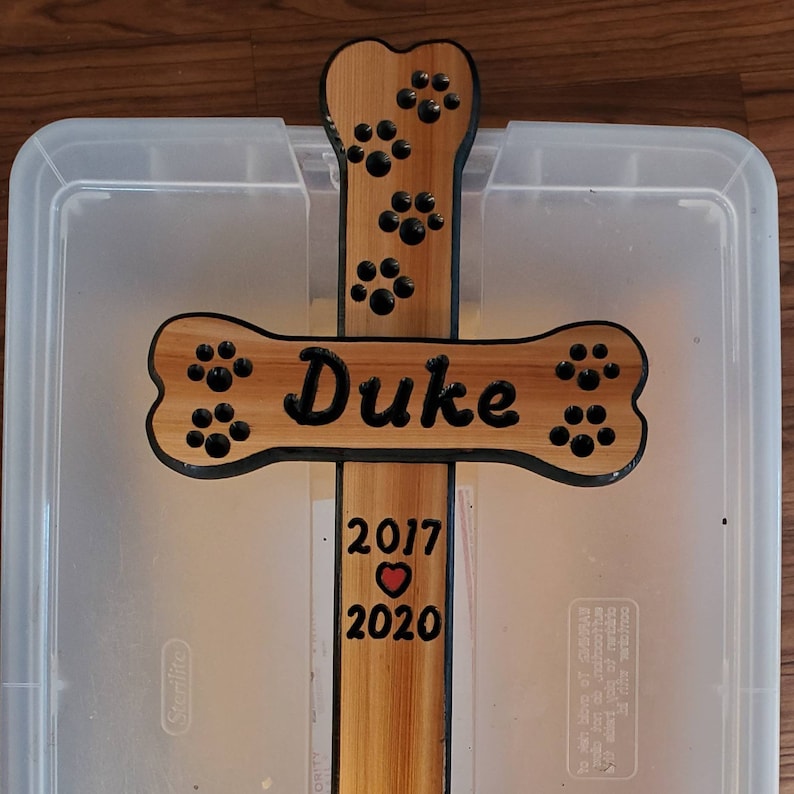 Dog Memorial Cross Dog Memorial Custom Dog Memorial Pet Etsy