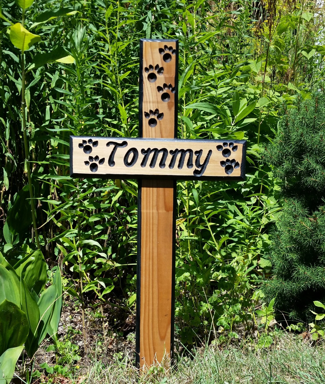 Cat Memorial Cross Etsy