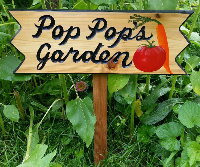 Garden Sign Personalized Custom Image 0