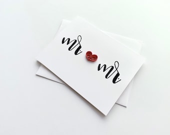 mr & mr card | LGBTQ wedding | wedding card | anniversary card | gay wedding card | I love you card | engagement card | just because card