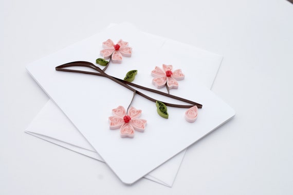 Quilling Paper Flowers Greeting Card, Birthday Card, Mother's Day 