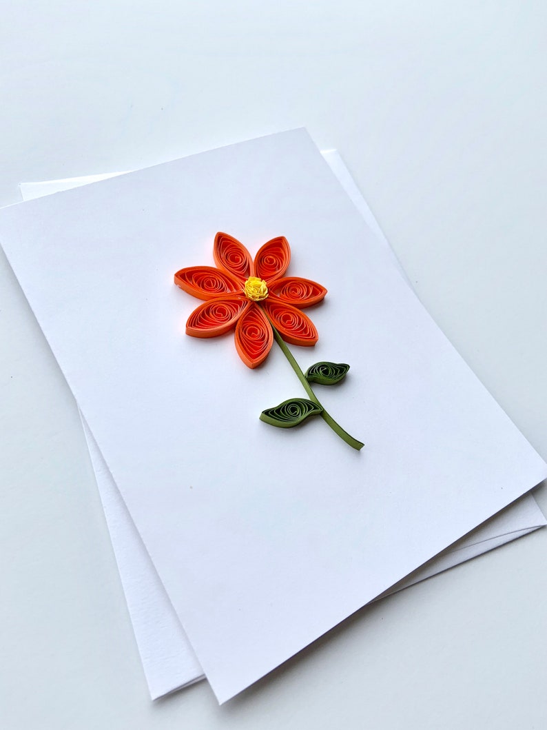Daisy Card Quilled Card Paper Quilling Art Handmade Card Etsy