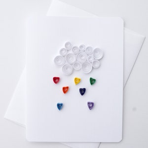 carte arc-en-ciel | carte de vœux faite à la main | | d’art en papier matelassé | de carte de quilling | de cartes matelassées | de cartes de vœux carte vierge | obtenir une carte de bien-être