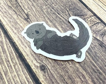 Adorable Otter Sticker | Matte Vinyl Sticker | Waterproof Sticker | Animal Sticker