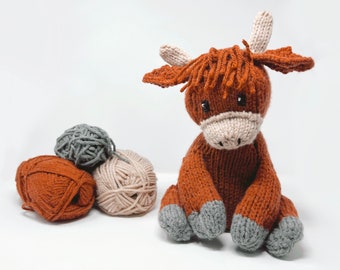 Highland Cow Knitting Pattern