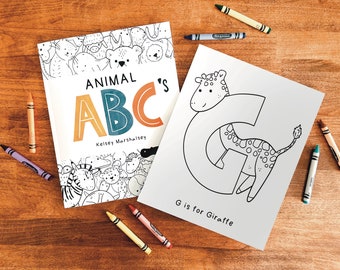 Digital Animal ABC Coloring Book | Kids Coloring Book | ABC Coloring Pages | Toddler Color Book