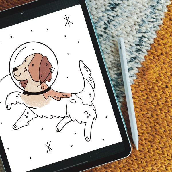 Dogs in Space Etsy