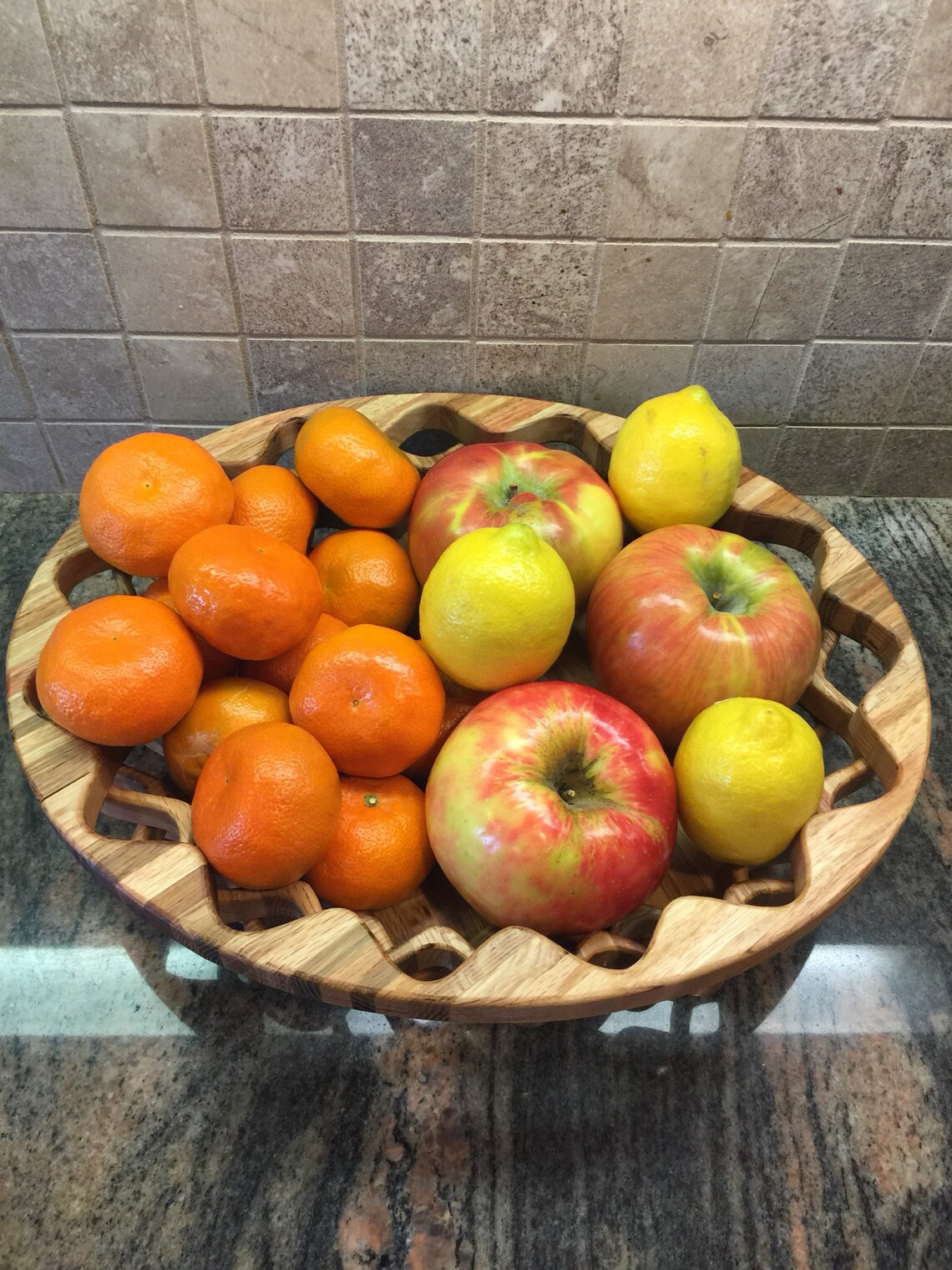 Fruit Bowl Bread Bowl Oblong Bowl Oak Wood Bowl Handmade | Etsy