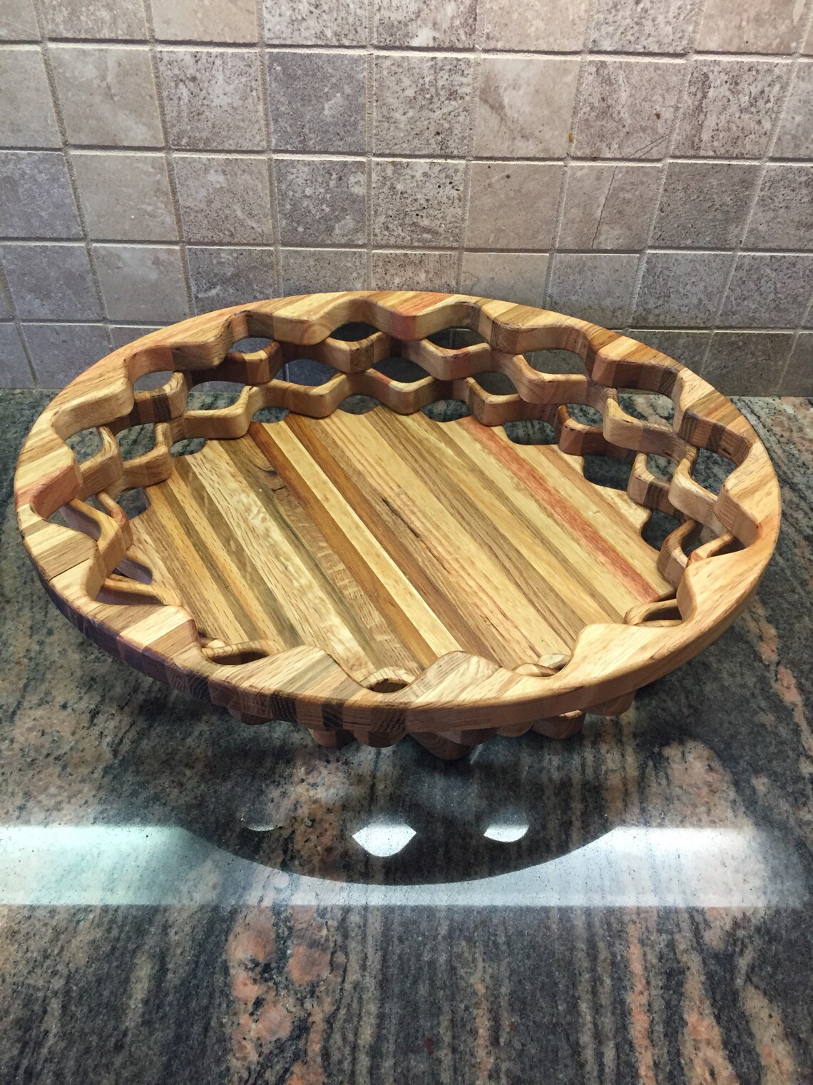Fruit Bowl Bread Bowl Oblong Bowl Oak Wood Bowl Handmade | Etsy