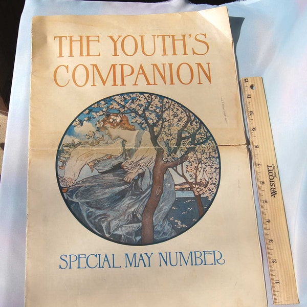 May 1906 - THE YOUTH'S COMPANION: Newspaper/Magazine - 113 year old Original - Great Ads - a "Must Have" for Antique Lovers