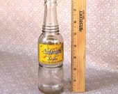 Vintage 1940 39 s NUGRAPE SODA POP Bottle - Heavily Embossed Nu Grape Held 6 ozs of quot Imitation Grape Flavor quot Yum -Soda Fountain Collectible
