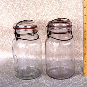 Vintage 15” Tall jars with handles - McLaughlin Auctioneers, LLC