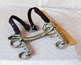 Tête De Bride Western Sliestee Vintage - Mors Roller, Rênes Fendues, Double Poinçon