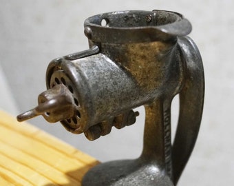 ANTIQUE ROLLMAN #11 Food CHOPPER – Very Unique, Very Unusual Small Size “Grinder” - Excellent Condition Silky Smooth Steel. (1910 Era)
