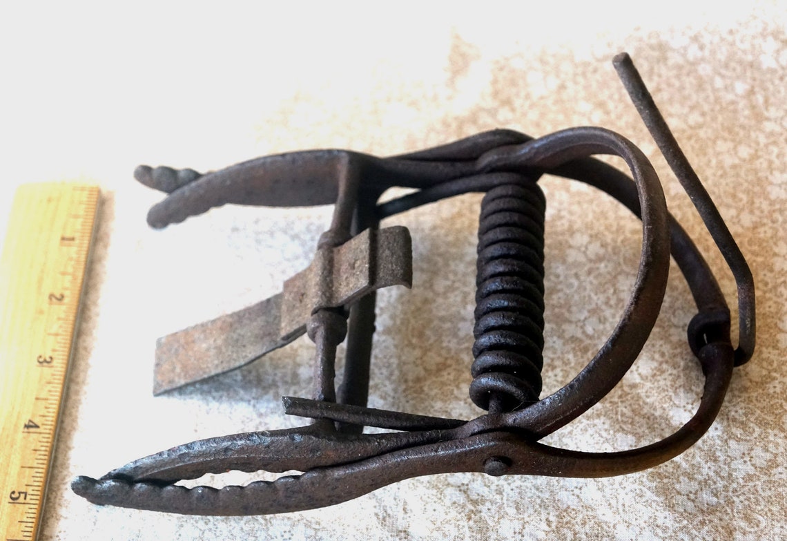 ANTIQUE ANIMAL TRAP Old Cast Iron with Sprue or Gate Marks Etsy