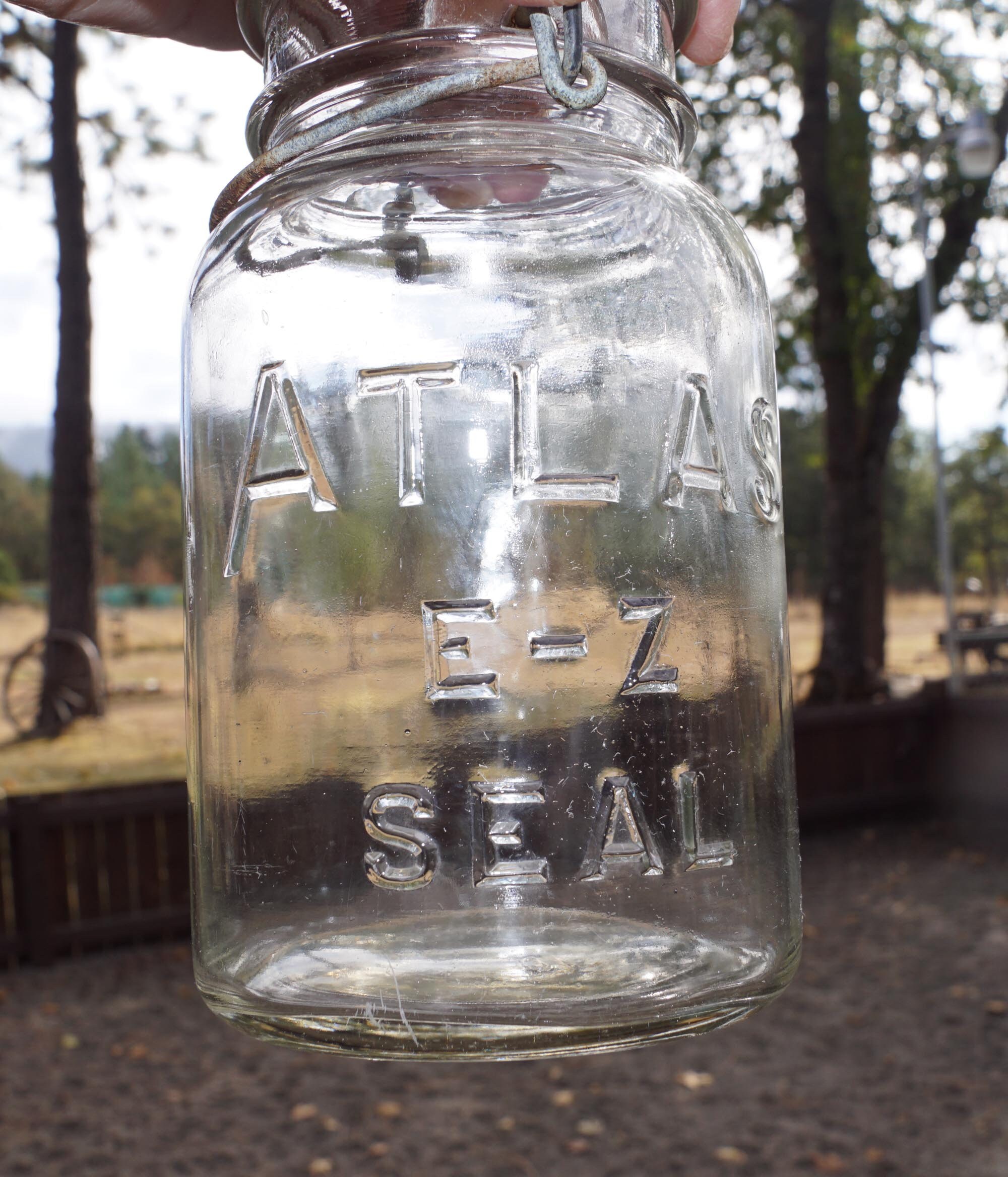 ATLAS E Z SEAL CLEAR Glass Top Canning Jar Vintage Bail Top Etsy