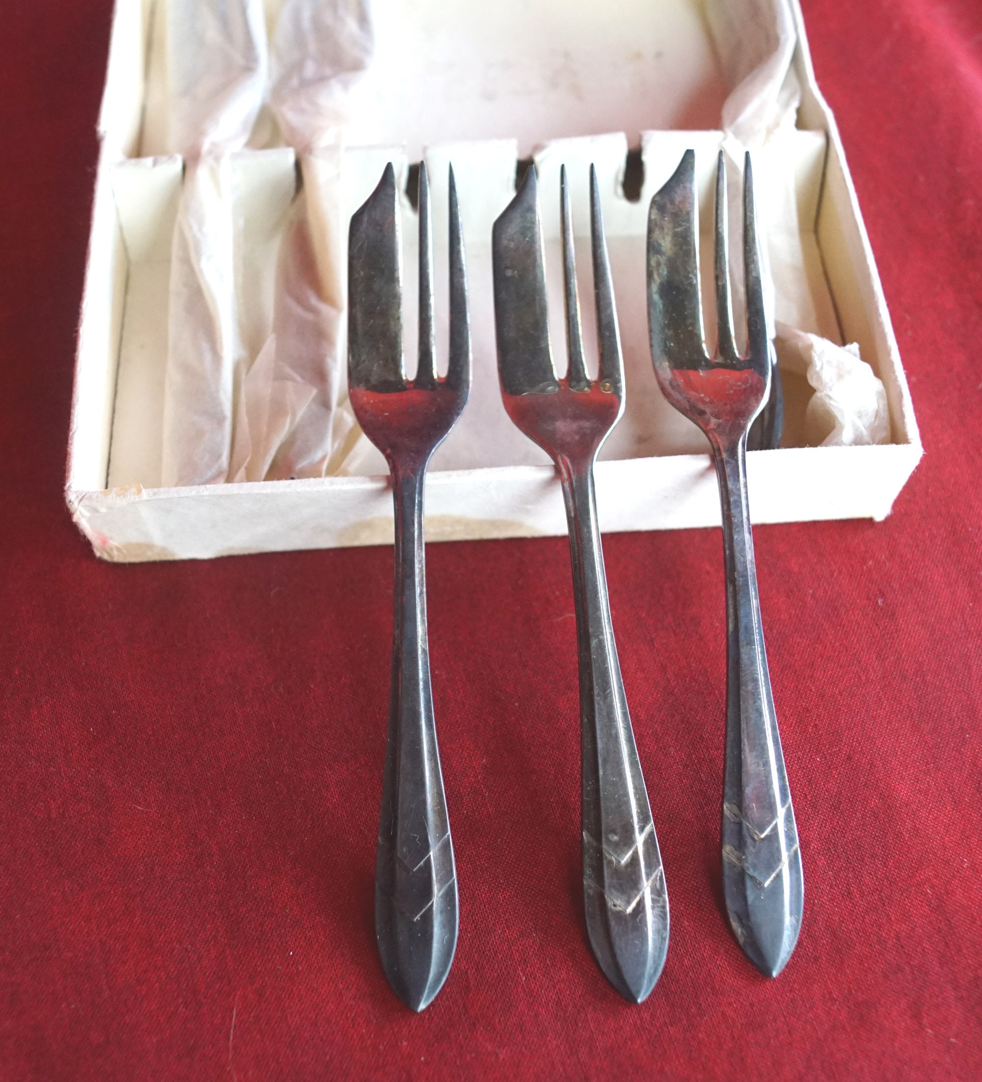 M.S. Ltd. EPNS SHEFFIELD ENGLAND Vintage Pastry Forks Set of Etsy