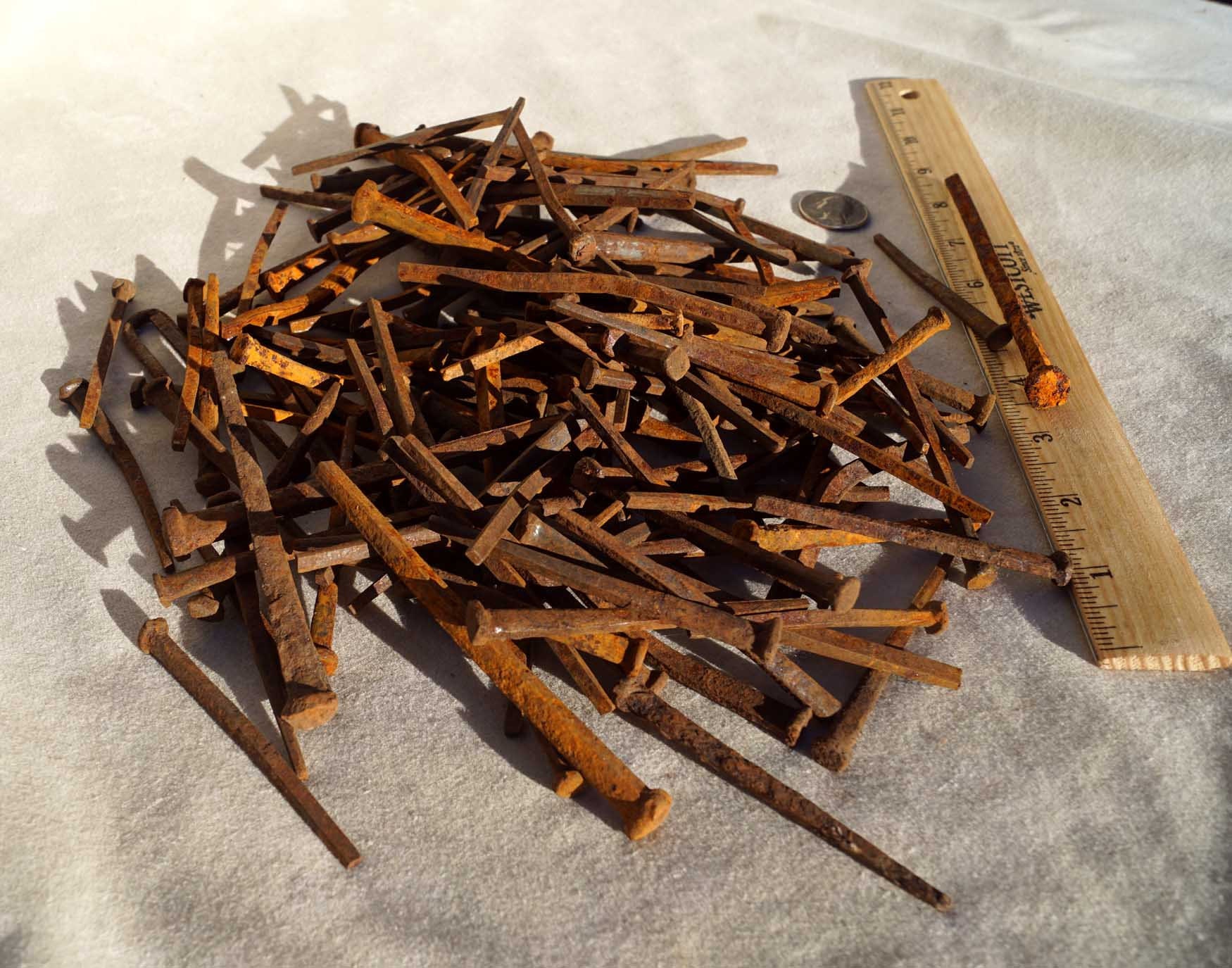 20 ANTIQUE SQUARE NAILS Early 1900's American Etsy