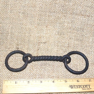 SNAFFLE PONY BIT Cast Iron with Twisted Mouth Piece (#4): Ranch, Farm, Barn, Cabin or Country Décor and Crafts-Horse Tack- Very Collectible!