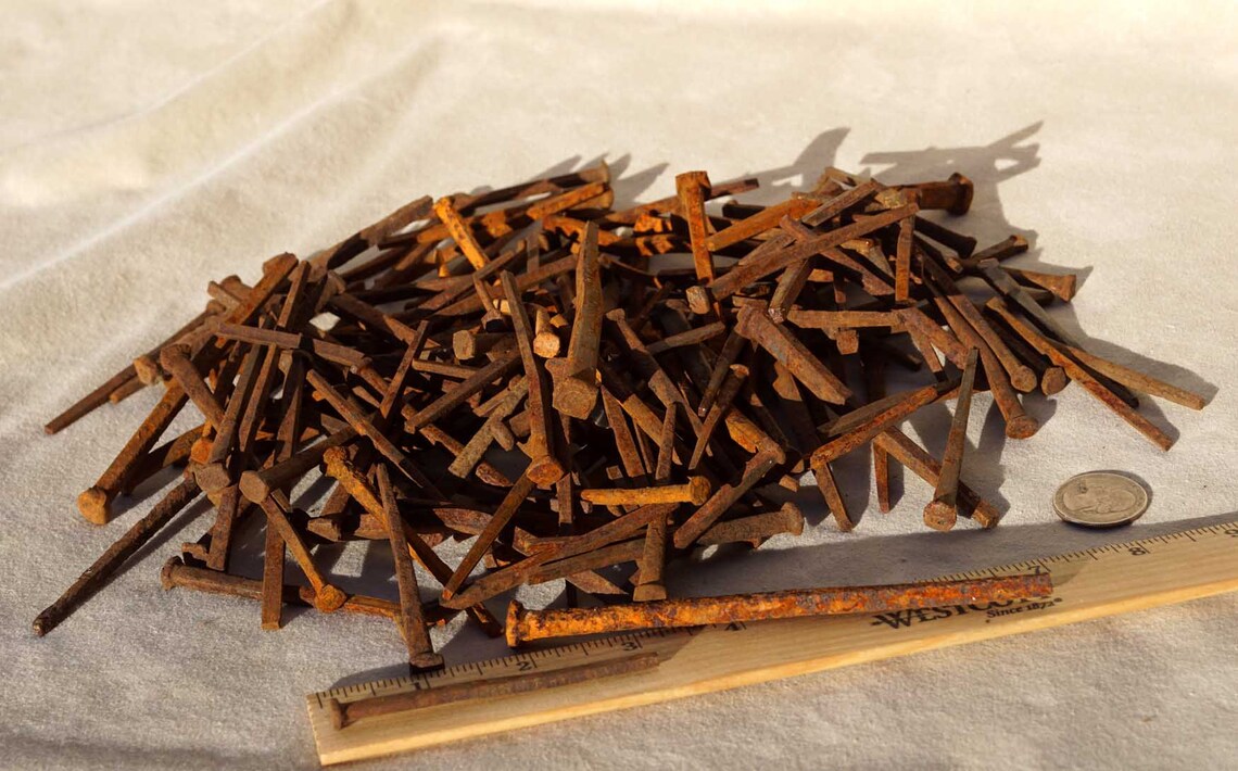 20 ANTIQUE SQUARE NAILS Early 1900's American Etsy