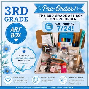 PRE-ORDER — Please Read Description — 3rd Grade Art Supply Kit - Pre-packaged Project Supplies For Entire School Year!