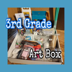 Ready to Ship! 3rd Grade Art Supply Box - Pre-packaged Project Supplies For Entire School Year! *For use with Abek Homeschool Only*