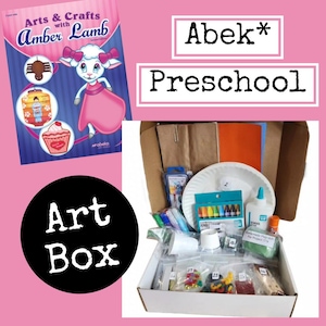 Pre-K Art Supply Box -Pre-packaged Supplies For The Entire Year! *Arts & Crafts with Amber Lamb Book*  3 Year Old Pre-K