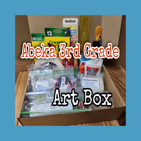 Abeka 3rd Grade Art Supply Kit - Pre-packaged Project Supplies For Entire School Year! *Sale cannot be combined with other coupons*