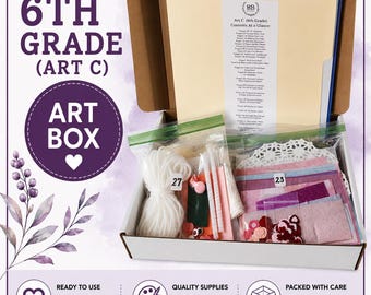 Art C (6th Grade) Art Kit - Pre-packaged Projects For Entire School Year! Ships