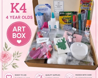 K4 Art Supply Box -Pre-packaged Supplies For The Entire Year! **Allergy Warning! Seeds-Please Read Description**