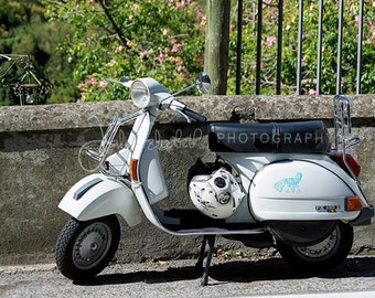 Positano Vintage Vespa, Scooter, Italy, Italy photo, Wall art, Fine Art Photography, Print