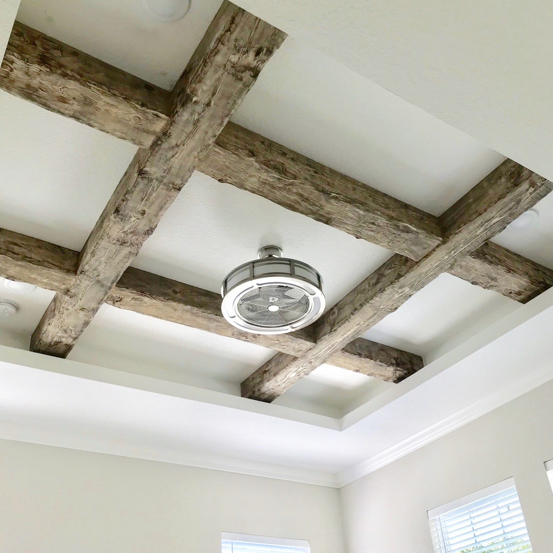 View of Exposed Wood Beams Made to Order - Etsy