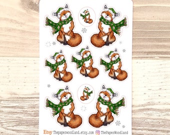 Fox Planner Stickers Cute Fox Stickers Happy Planner Erin Condrin Sticker Cute Planner Accessories Bullet Journal Sticker Animal Sticker