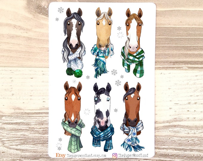 Horse Planner Stickers Cute Horse Stickers Happy Planner - Etsy