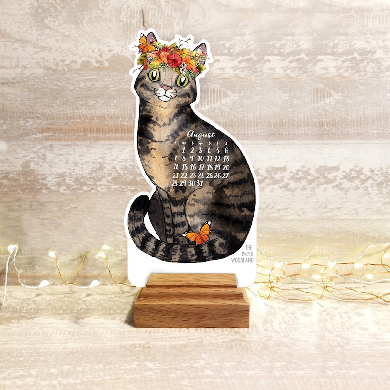 Cat Calendar Etsy