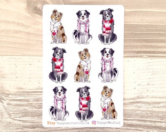 Valentine Planner Stickers, Cute Dog Stickers, Happy Planner Accessories, Erin Condrin Bullet Journal Sticker, Animal Sticker