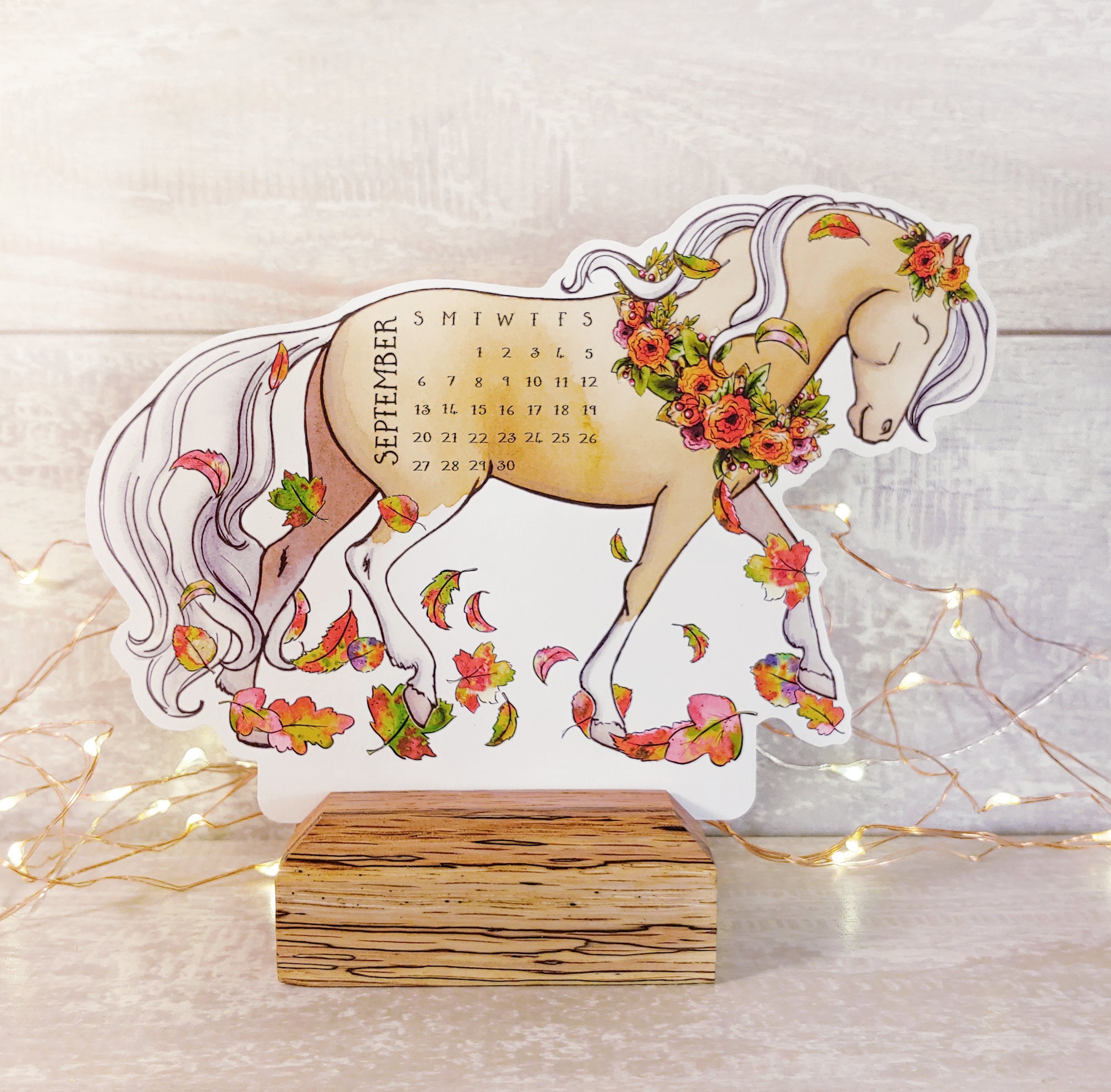Horse Desk Calendar 2021 Animal Calendar Equine Christmas Etsy