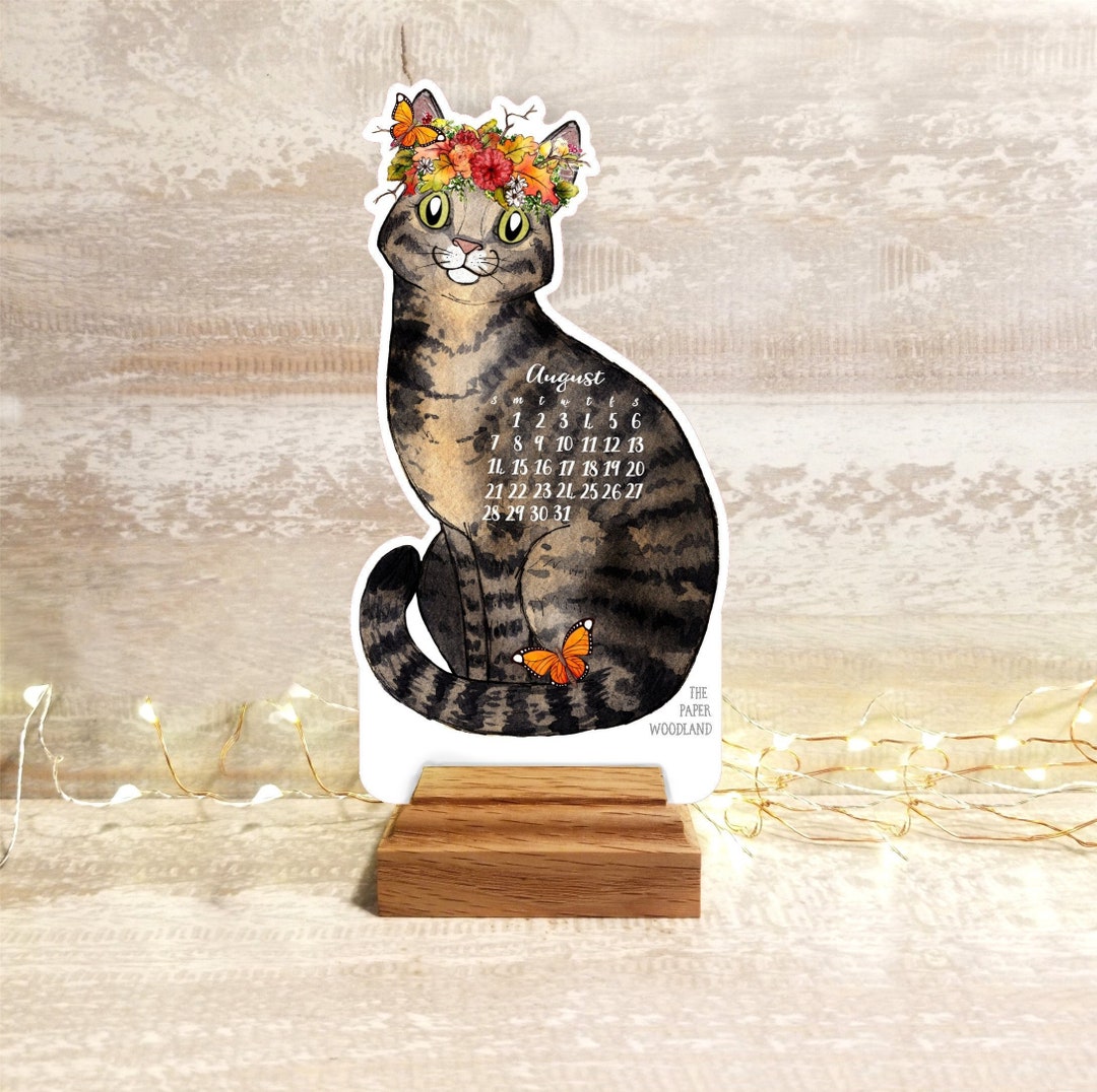 PRE-ORDER 2024 Cat Desk Calendar 2024 Cat Calendar - Etsy Israel