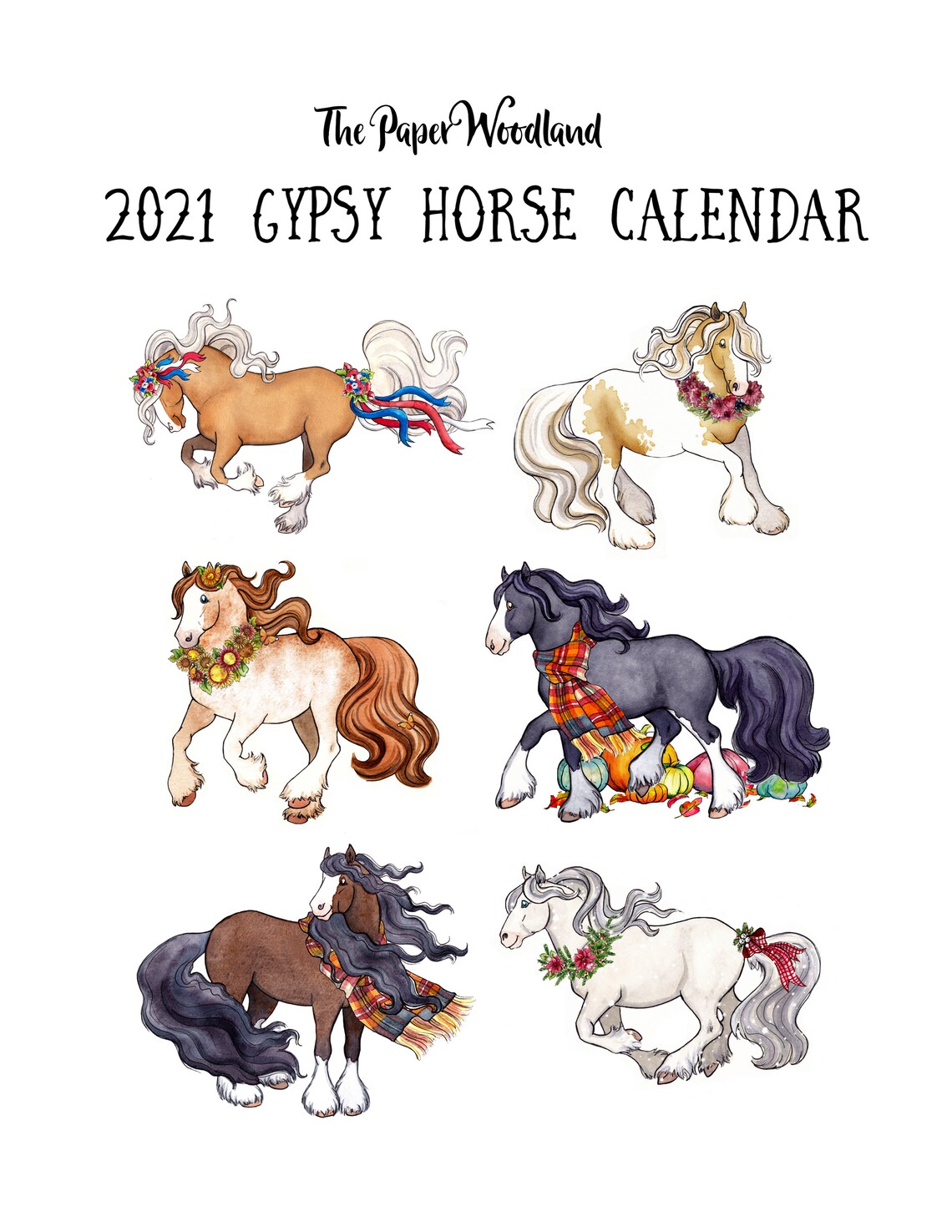 2023 PRE-ORDER Horse Desk Calendar 2023 Animal Calendar - Etsy Australia