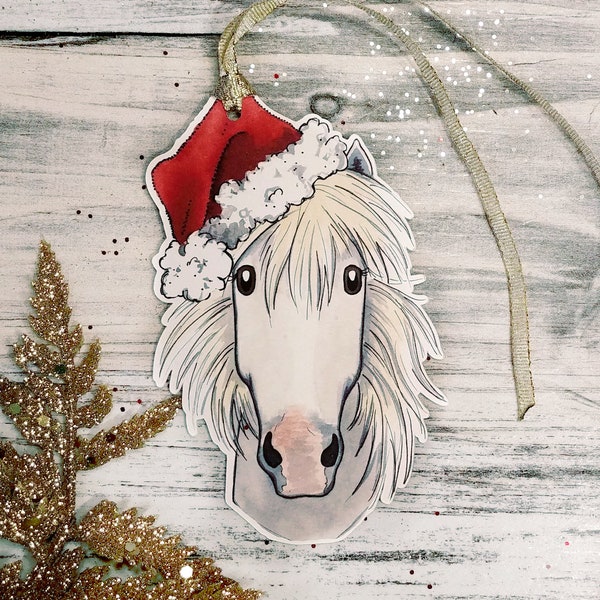 Pony Gift Tags, Horse Stocking Stuffer, Equine Gift, Rustic Horse Party Favor, Christmas Pony
