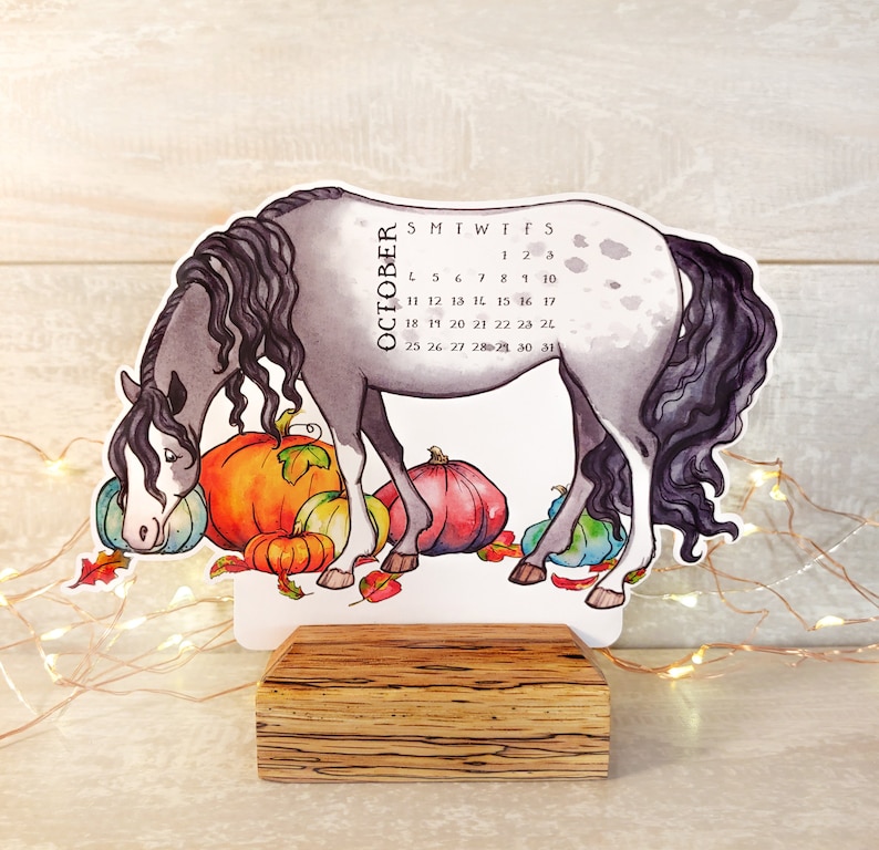 Horse Desk Calendar, 2024 Equine art Calendar image 4