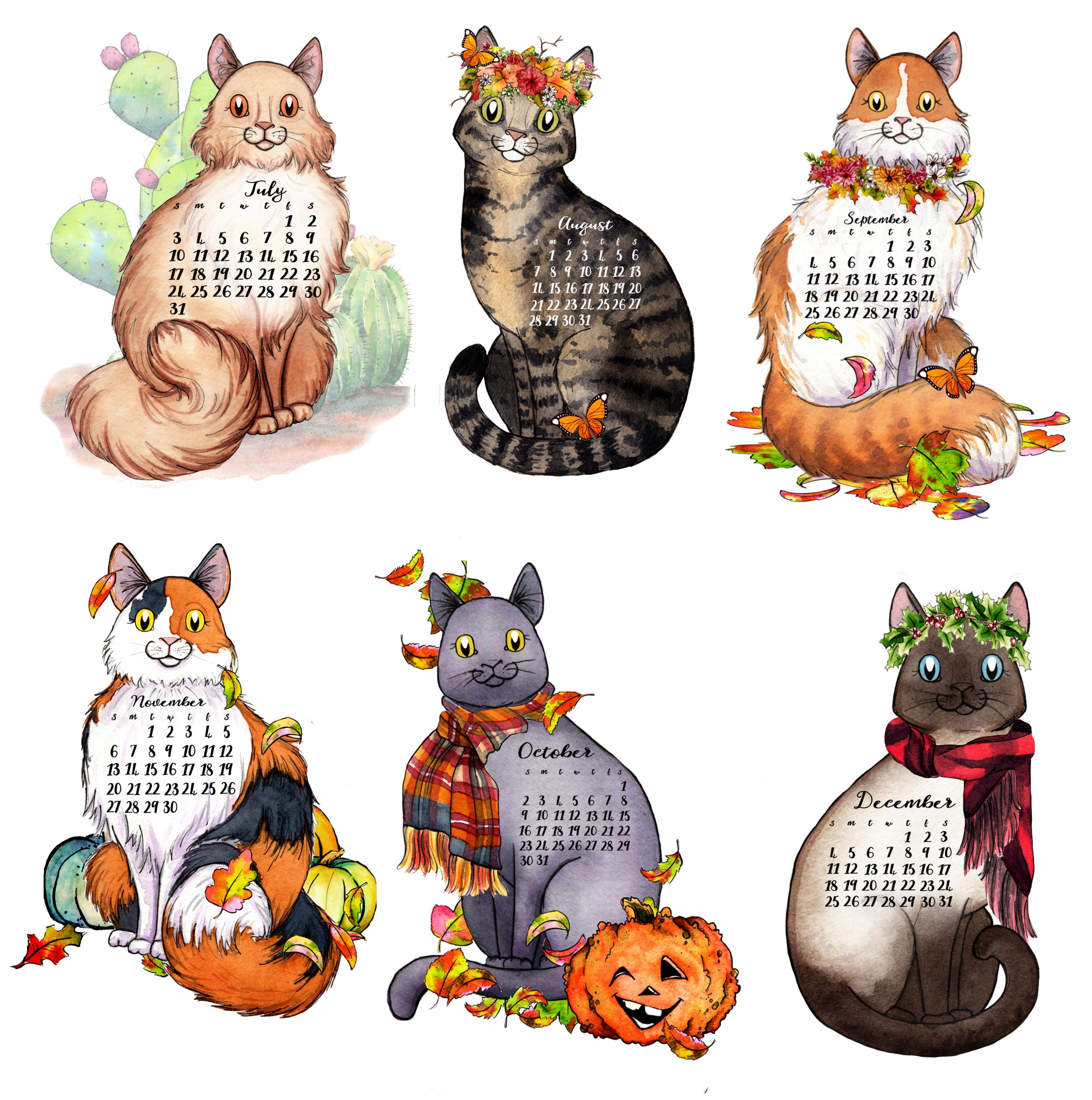2023 Cat Desk Calendar 2023 Cat Calendar Etsy Singapore