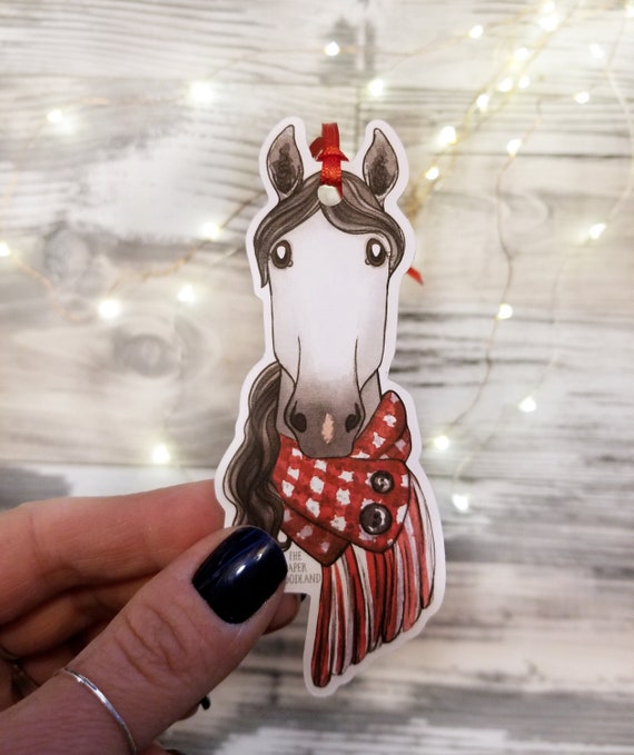 Christmas Gift Tags, Horse Gift Tag, Horse Gift, Holiday Tag, Rustic Party Favor, Horse Lover Gift, Watercolor Gift Illustrated