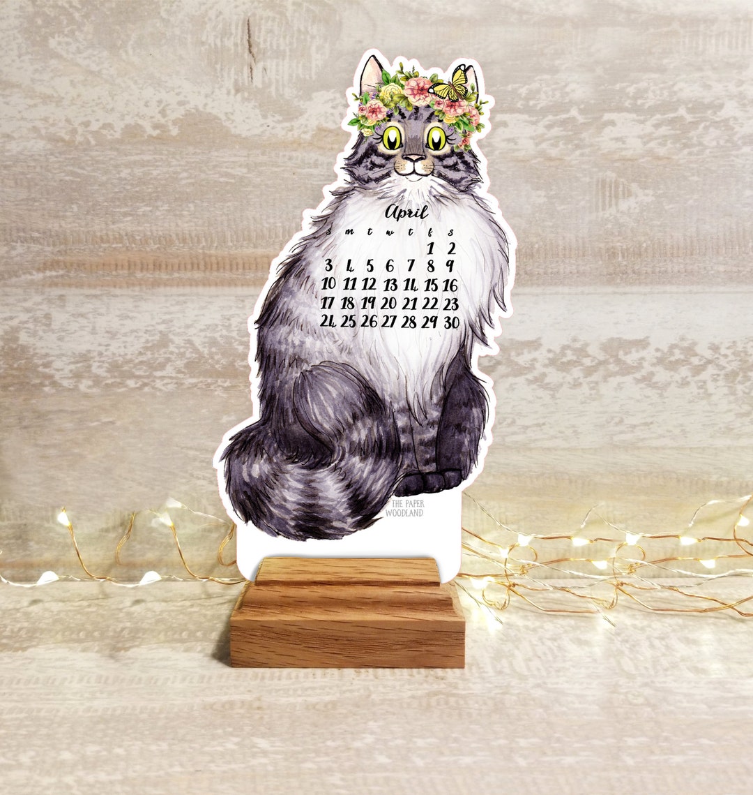 Cat Desk Calendar, 2024 Cute Cat Calendar Etsy