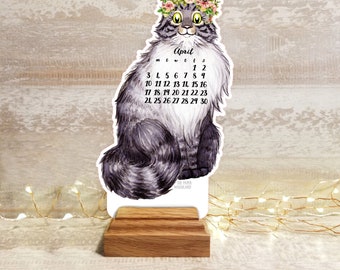 Cat Desk Calendar, 2024 Cute Cat Calendar