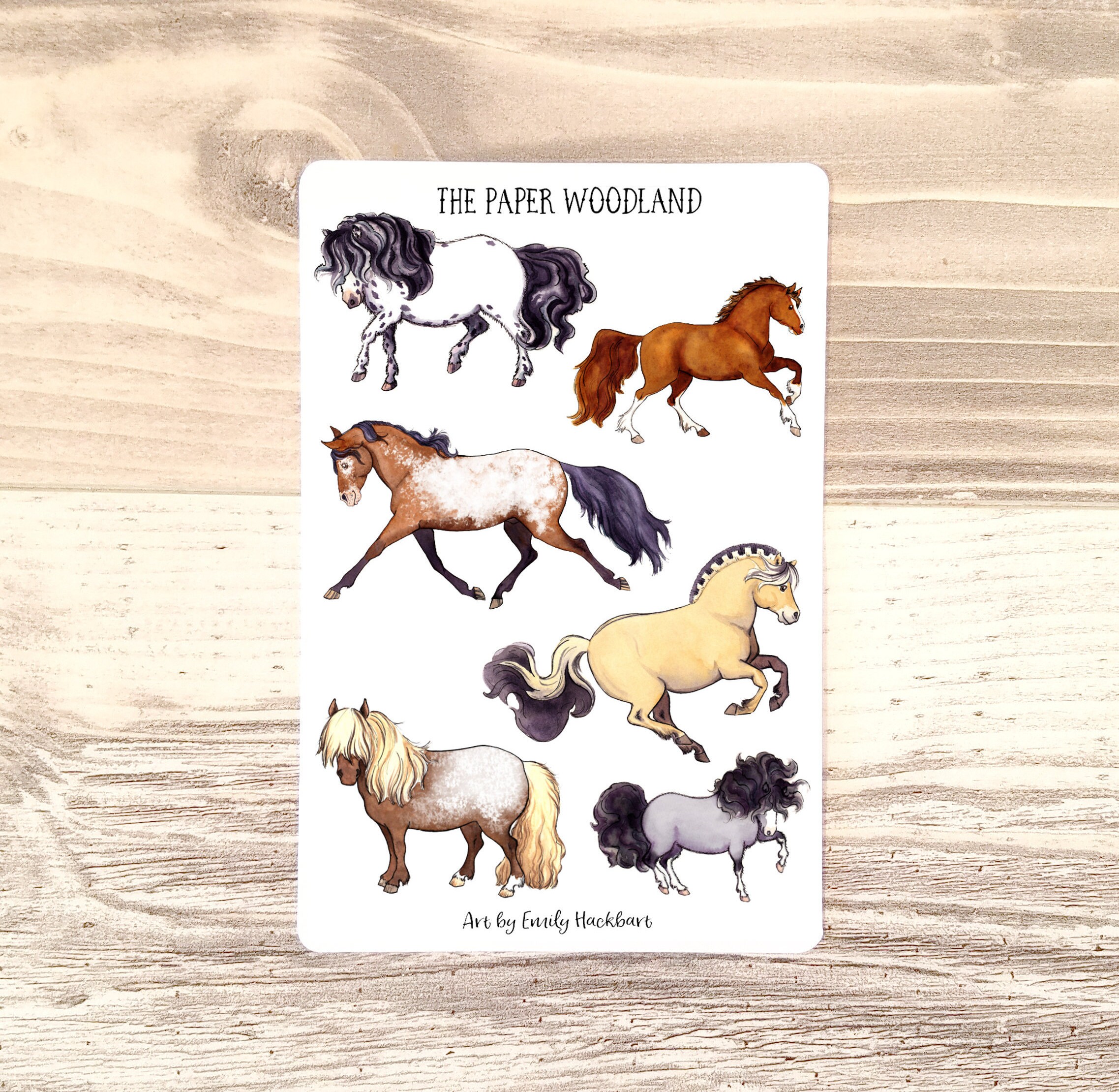 Horse Planner Sticker Set Cute Horse Stickers Watercolor Etsy